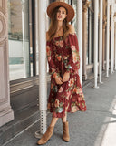 Claudette Floral Smocked Midi Dress - FINAL SALE SALT-001