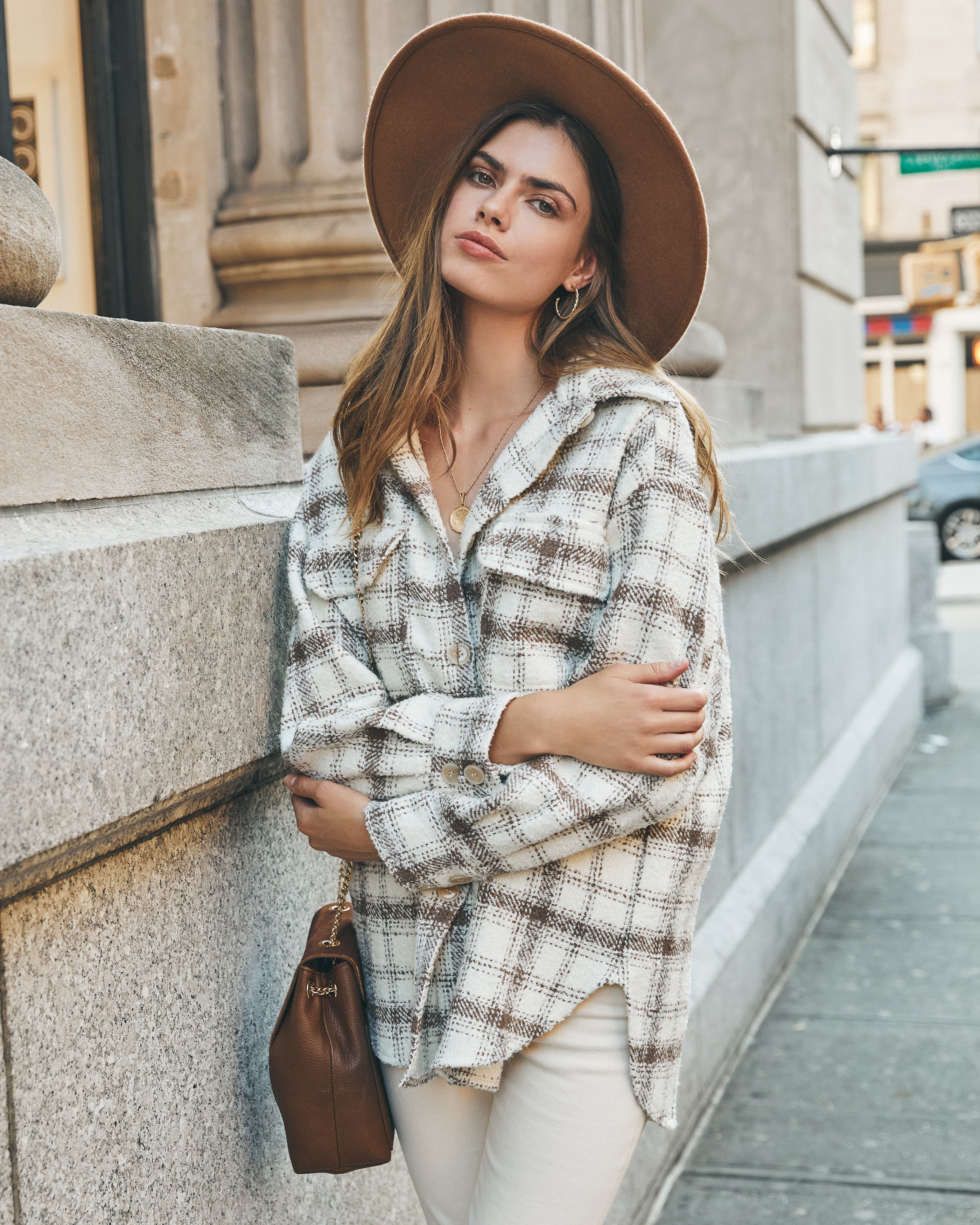 Zoja Plaid Button Down Shacket Ins Street