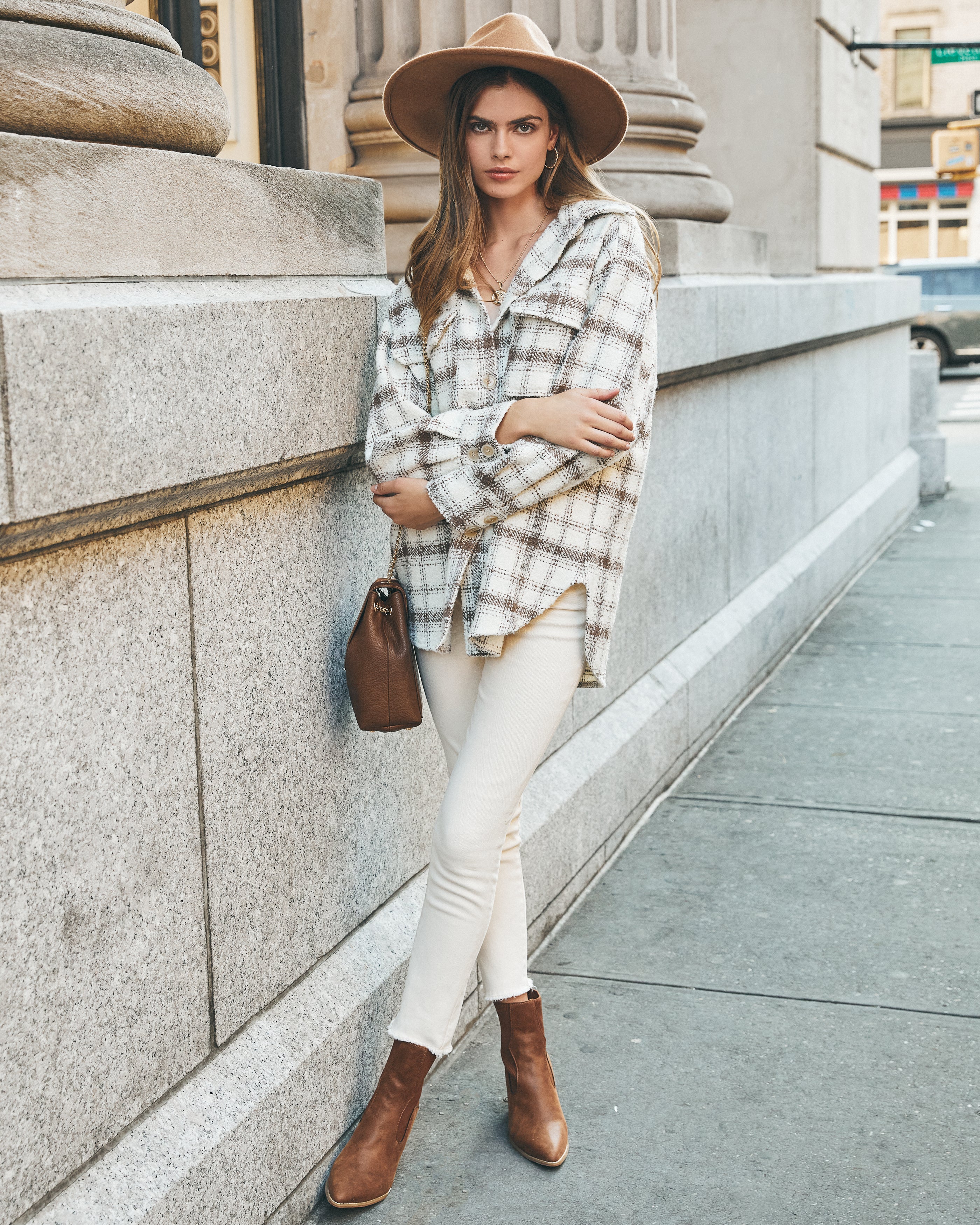 Zoja Plaid Button Down Shacket Ins Street