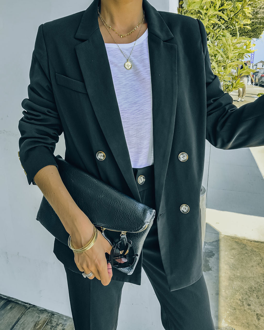 Long Shot Pocketed Blazer - Black Ins Street