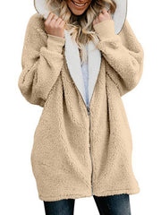 Zip Cardigan Fur Coat Ins street