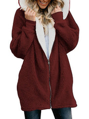 Zip Cardigan Fur Coat Ins street