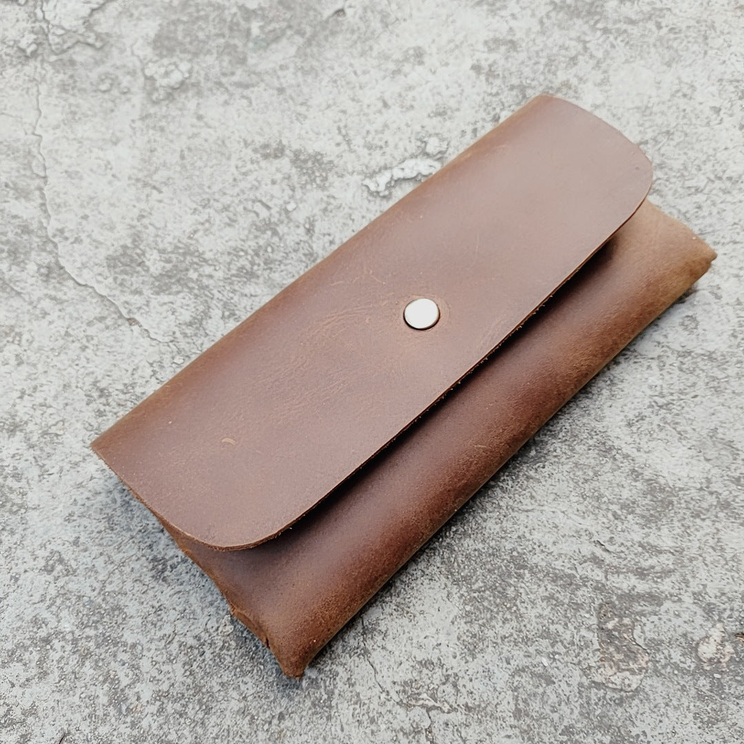 Simple cowhide wallet mobile phone glasses bag 2023-03-14 InsStreet