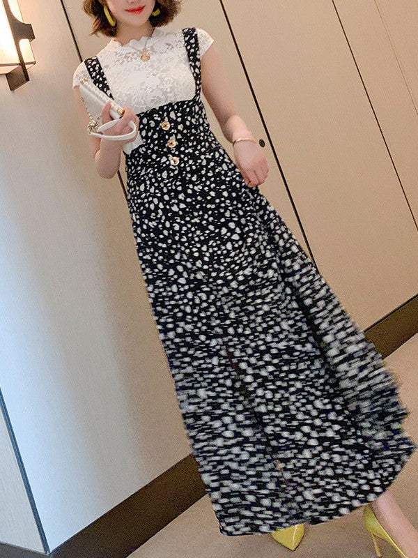 Stand-up Collar Short-sleeved Lace Top 2023-03-14 InsStreet