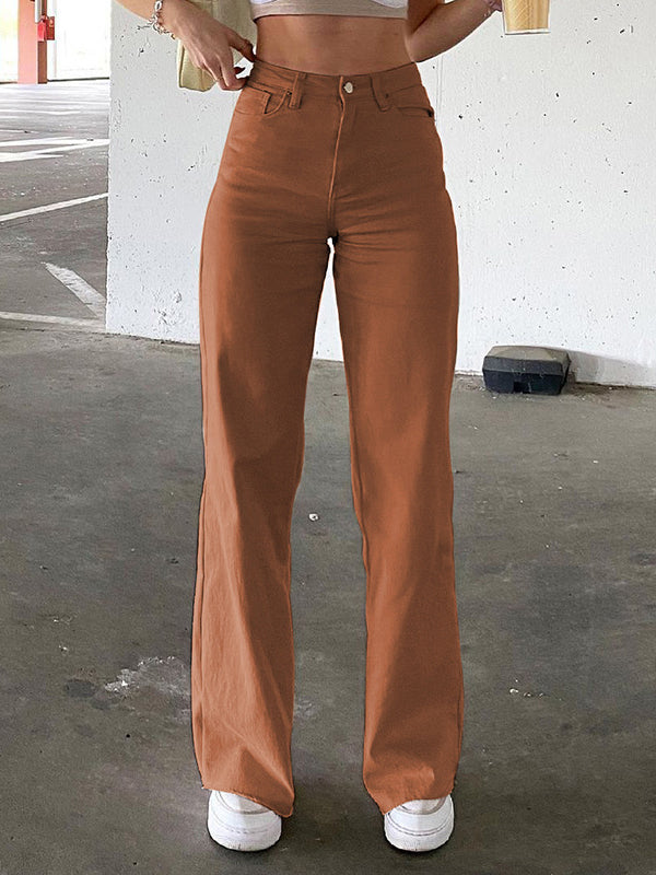 Solid Color Straight Casual Pants 2023-03-14 InsStreet