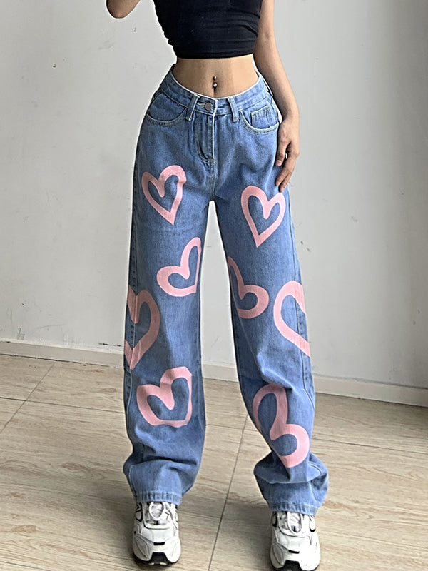 Straight Leg Jeans Hip Hop Casual Pants 2023-03-14 InsStreet