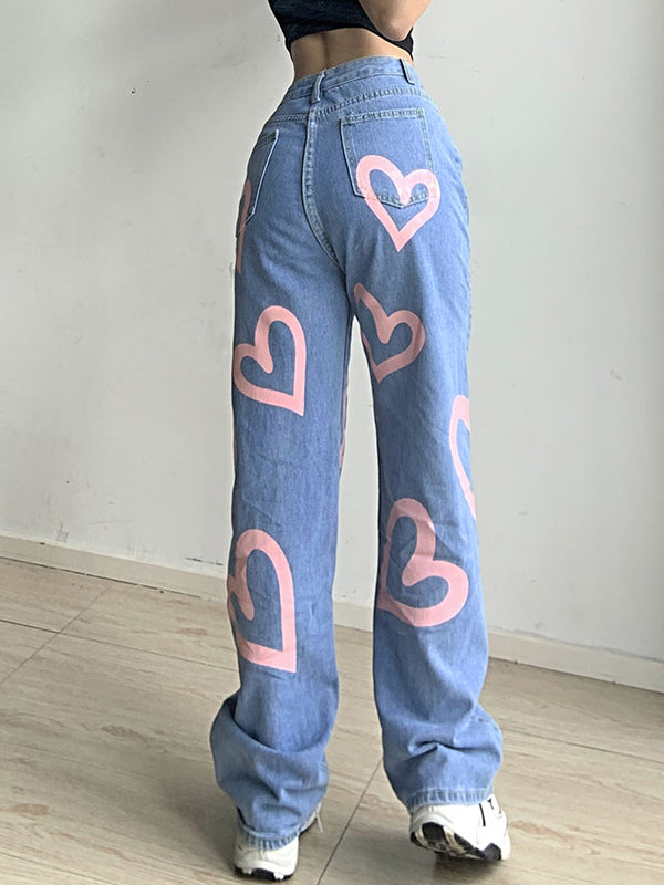 Straight Leg Jeans Hip Hop Casual Pants 2023-03-14 InsStreet