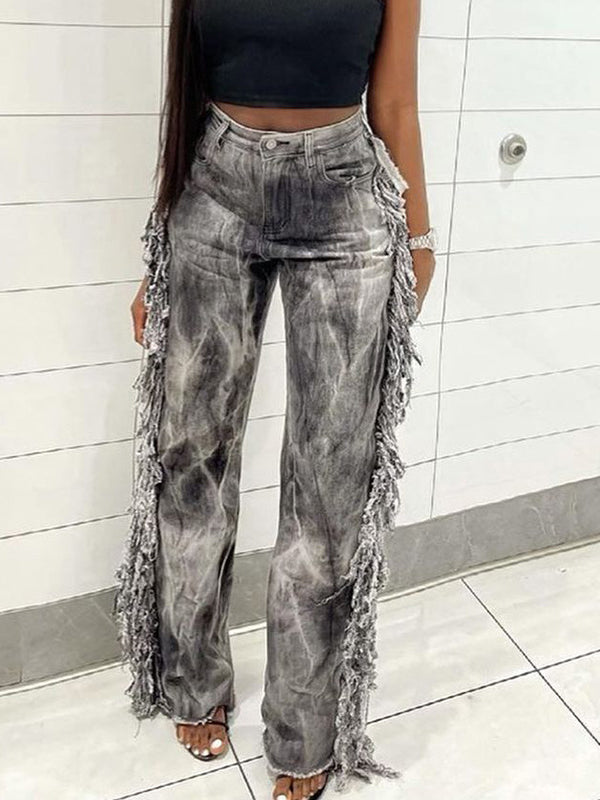 Tie-Dye Print Loose Slim Casual Trousers 2023-03-14 InsStreet