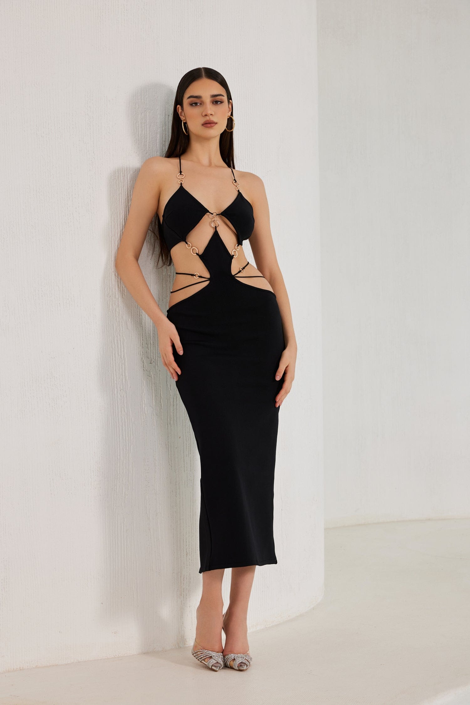 Rosita Cutout Maxi Bandage Dress - Black Ins Street