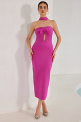 Nadia Strapless Hollow Out Maxi Bandage Dress Set Ins Street