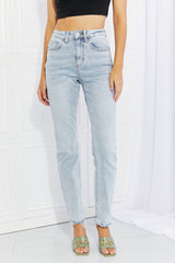 Lovervet Full Size Raw Hem High-Waisted Jeans Ins Street