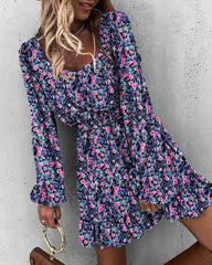 Mallory Floral Crochet Ruffle Dress Ins Street