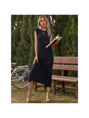 Simple solid color waist slim long skirt 2023-03-14 InsStreet