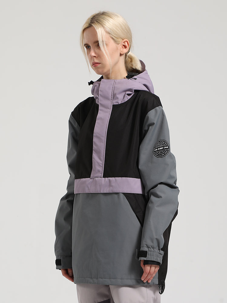 Colorblock Pullover Ski Jacket Ins Street