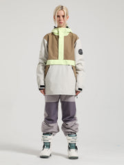 Colorblock Pullover Ski Suit Ins Street