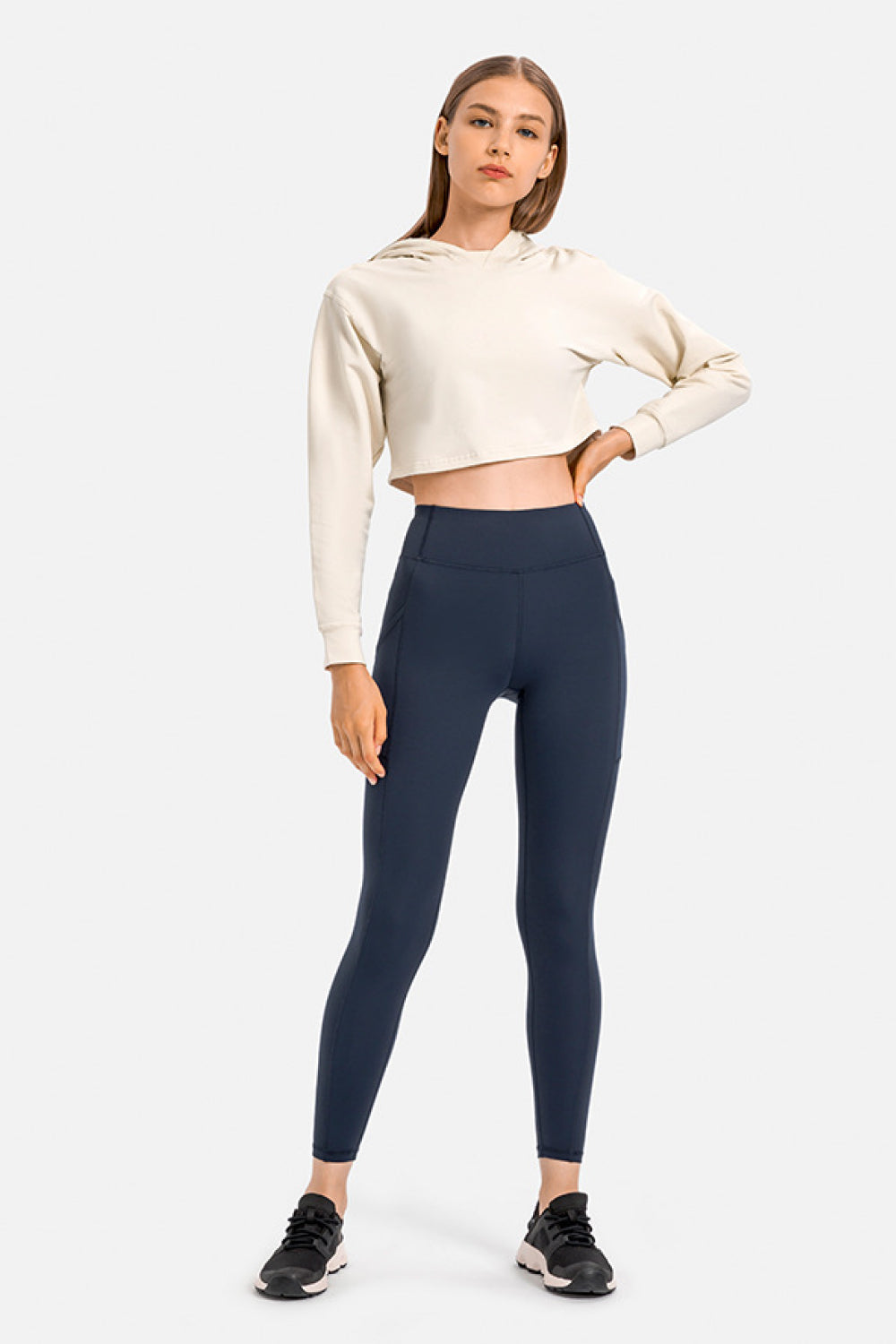 Long Sleeve Crop Hoodie Ins Street