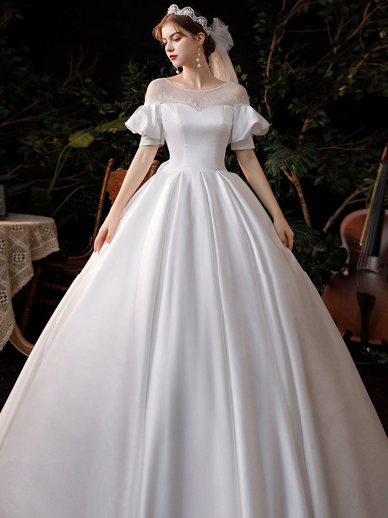 Simple and Super Fairy Dream French Hepburn Wedding Dress 2023-03-14 InsStreet