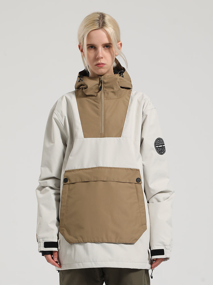 Colorblock Pullover Ski Jacket Ins Street