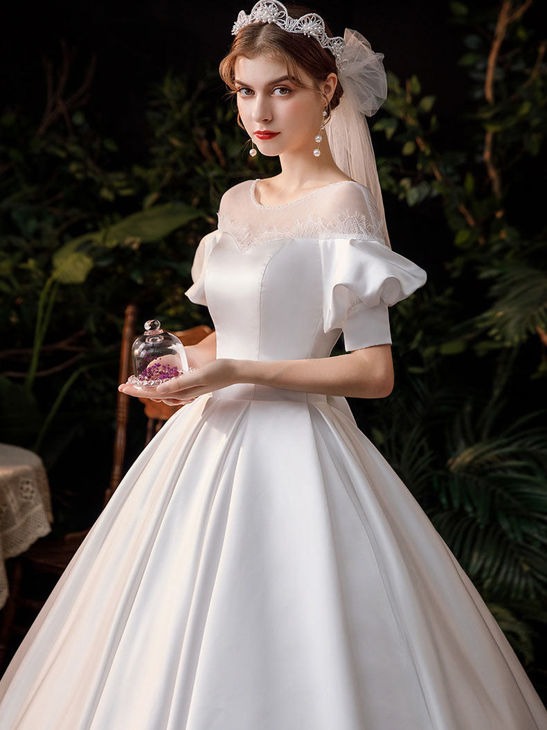 Simple and Super Fairy Dream French Hepburn Wedding Dress 2023-03-14 InsStreet