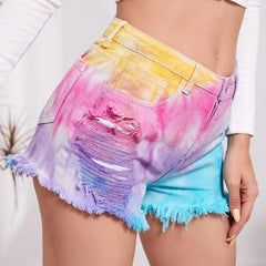 TITANIA TIE DYE FIREWORK DENIM SHORT INSSTREET