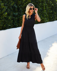 Kokomo Tiered Adjustable Maxi Dress - Black - FINAL SALE Ins Street