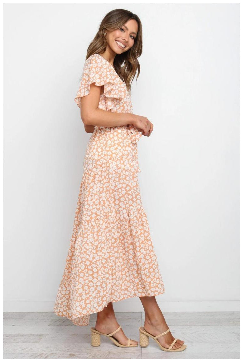 Floral  Maxi Dress - Marigold Ins Street