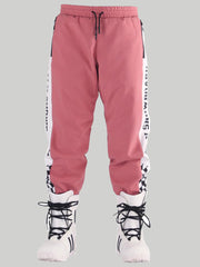 New Pink Ski Pants Thin Version Of The Veneer Double Board Warm Beam Foot Ski Pants Waterproof Wear-Resistant Professional Beam Leg Ski Pants Ins Street