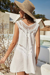 Openwork Sleeveless Cover-Up Dress Ins Street