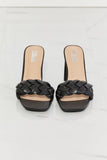 MMShoes Top of the World Braided Block Heel Sandals in Black Ins Street