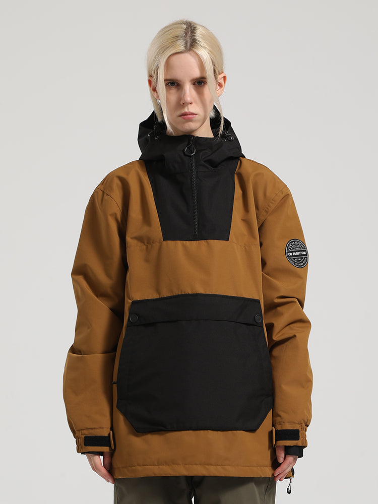 Colorblock Pullover Ski Jacket Ins Street