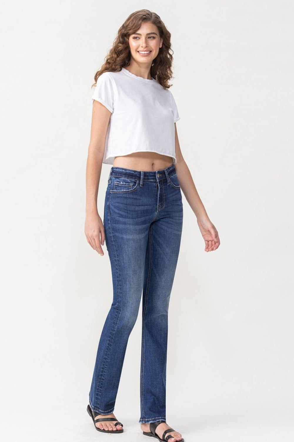 Lovervet Full Size Rebecca Midrise Bootcut Jeans Ins Street