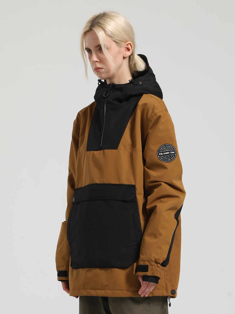 Colorblock Pullover Ski Jacket Ins Street