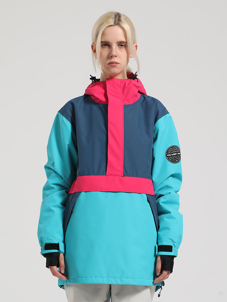 Colorblock Pullover Ski Jacket Ins Street