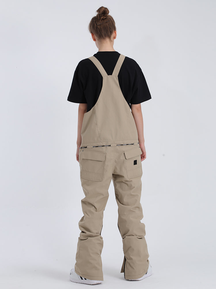 Khaki Overalls Snowboard Ski Bibs Pants Ins Street