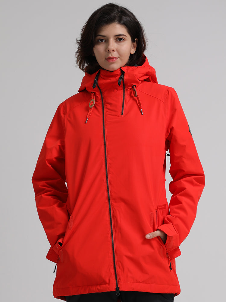 Thermal Warm Waterproof Windproof Red Ski Snowboard Jackets Ins Street