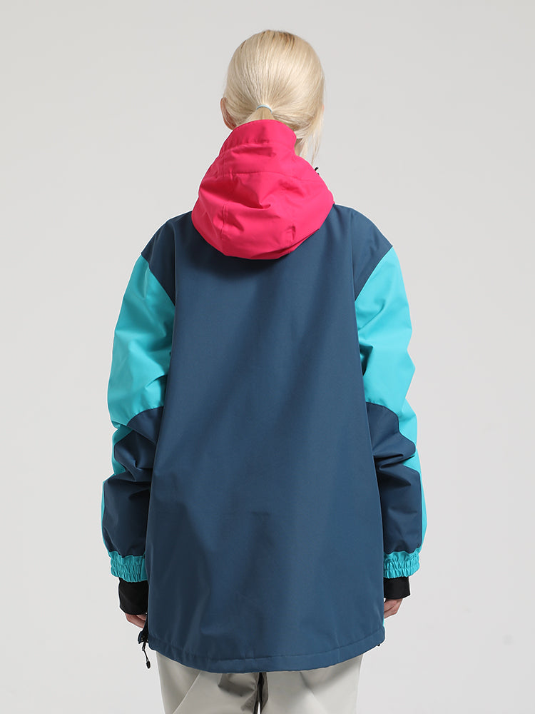 Colorblock Pullover Ski Jacket Ins Street