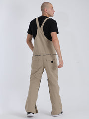 Khaki Overalls Snowboard Ski Bibs Pants Ins Street