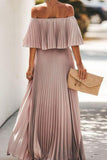 Sexy and Stylish Off-Shoulder Compression Temperament Dress Ins street