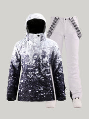 Mountain Freeze Colorful Print Waterproof Winter Snowboard Suit Ins Street