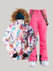 Camo Ski Suit Snowboard Jacket And Pants Set Ins Street