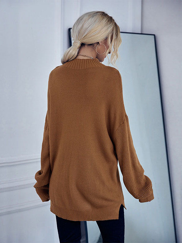 Solid Color Turtleneck Sweater 2023-03-14 InsStreet