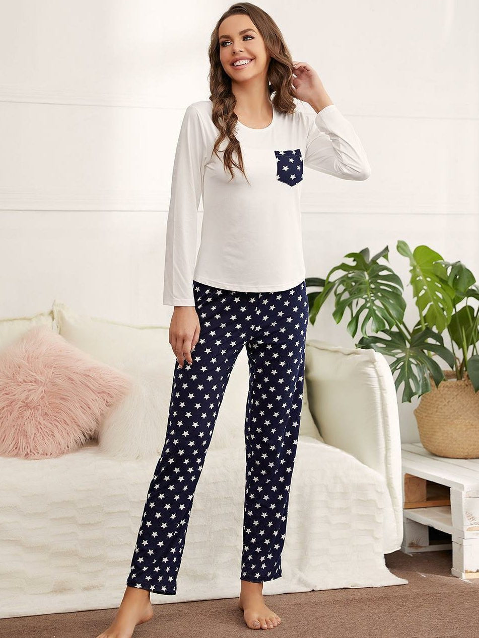 Top Polka Dot Trousers Home Pajamas 2023-03-14 InsStreet