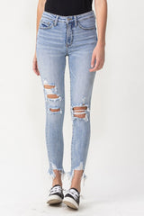 Lovervet Full Size Lauren Distressed High Rise Skinny Jeans Ins Street