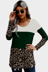 Lace Back Leopard Cut & Sew Tee Ins Street