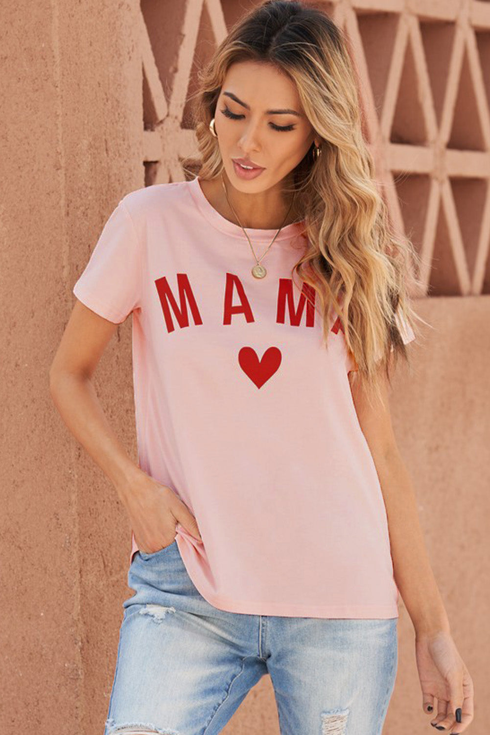 MAMA Heart Graphic Tee Ins Street