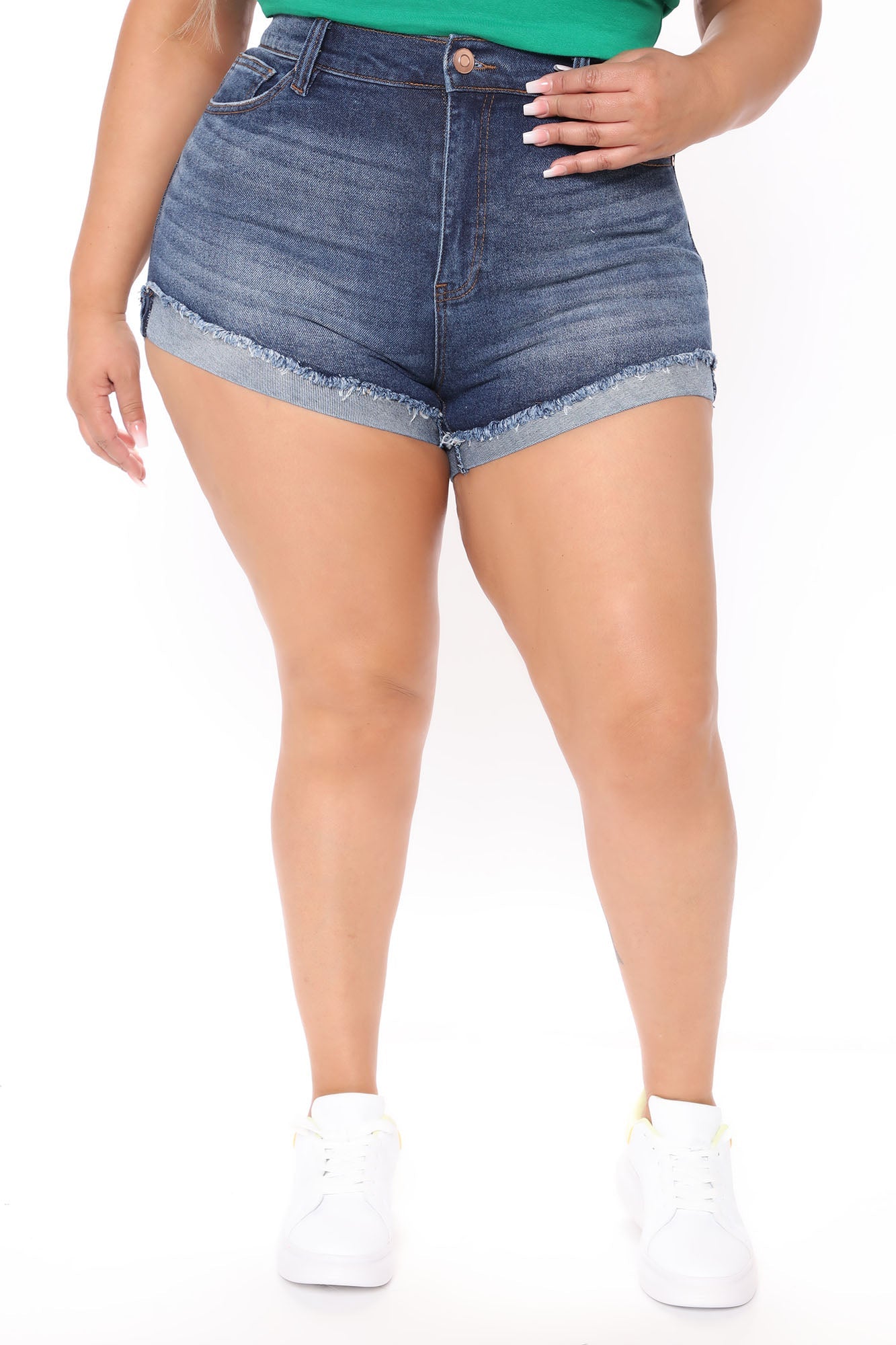 Simply Perfection Super High Rise Denim Shorts - Dark Wash Ins Street