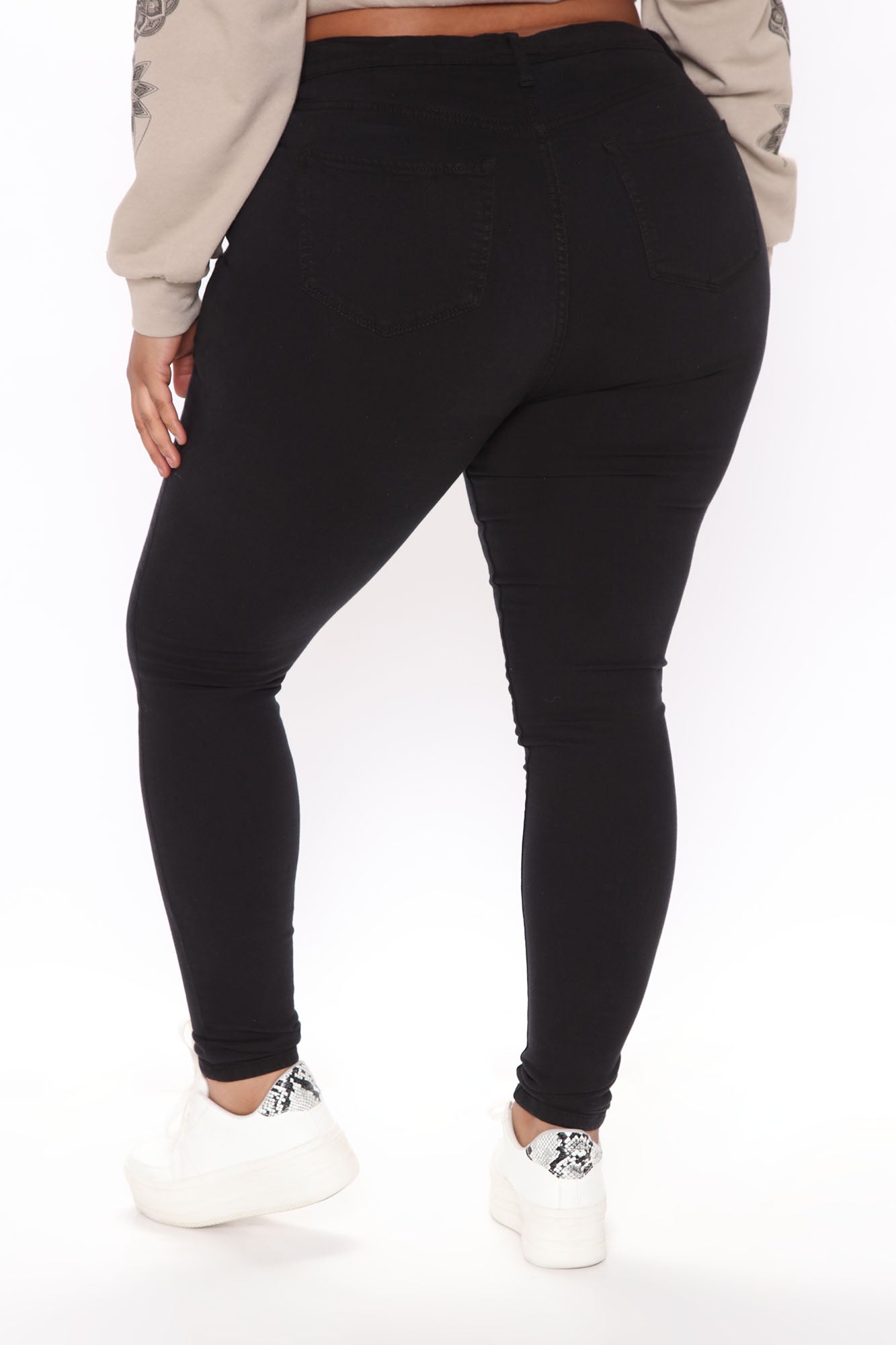 Santorini Super Stretch Skinny Jeans - Black Ins Street