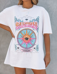 Sangria Under The Sun Cotton Relaxed Tee PROJ-001