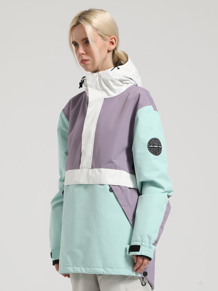 Colorblock Pullover Ski Jacket Ins Street