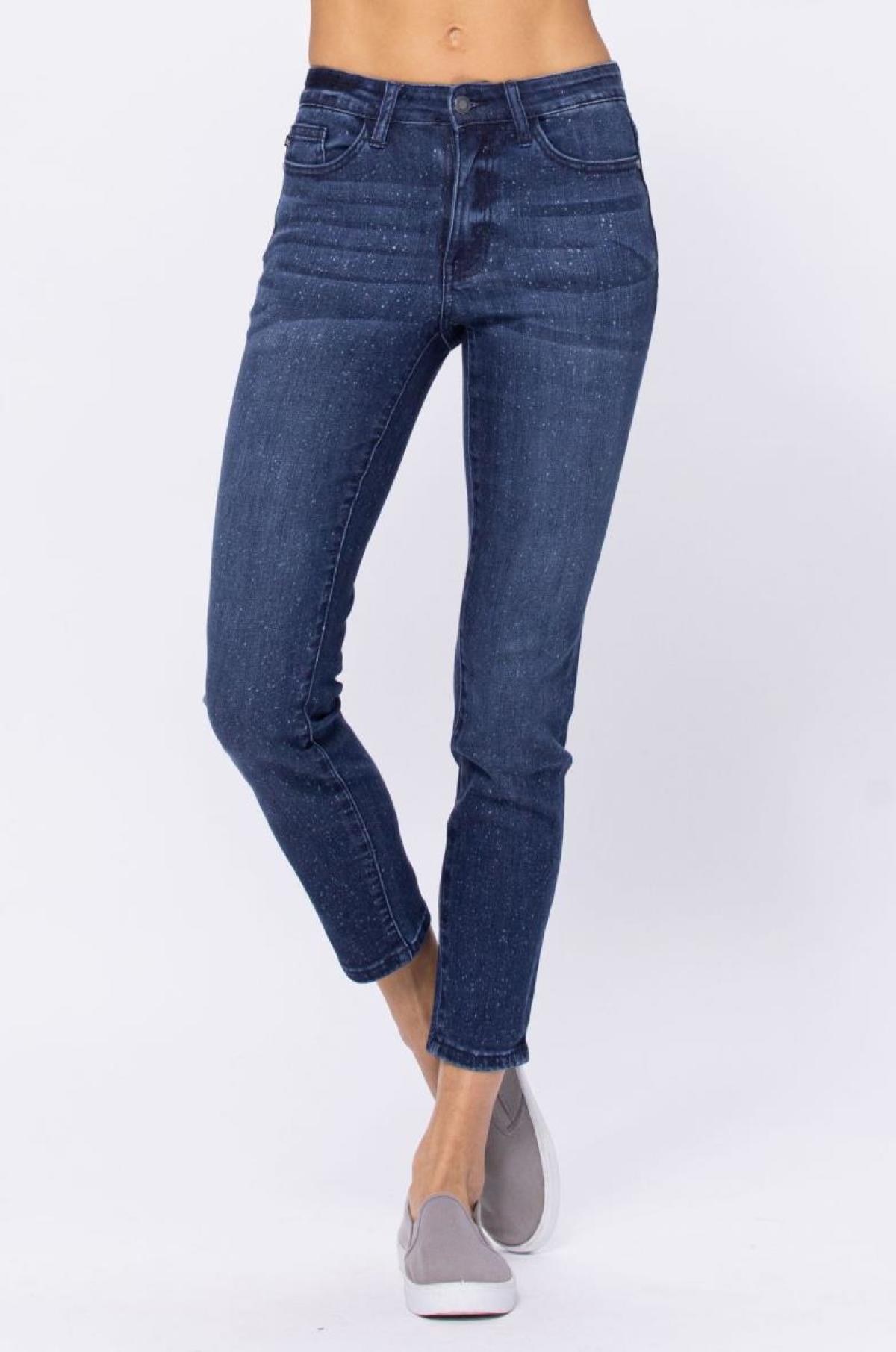 Spots Mid-Rise Mineral Wash Relaxed Jeans Ins Street